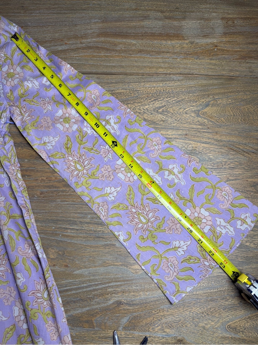 Lavender & Pink Floral Long Sleeve Silk Blend Tiered Maxi Dress *flaws* - Picture 7 of 11